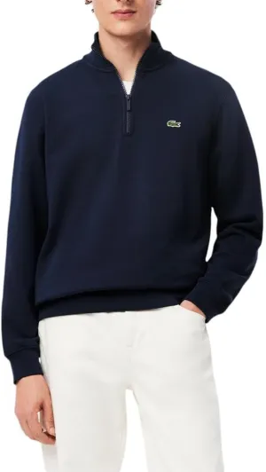 Lacoste Men's Non-Brushed Fleece Quarter Zip