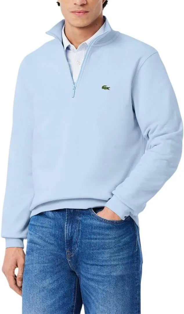 Lacoste Men's Non-Brushed Fleece Quarter Zip