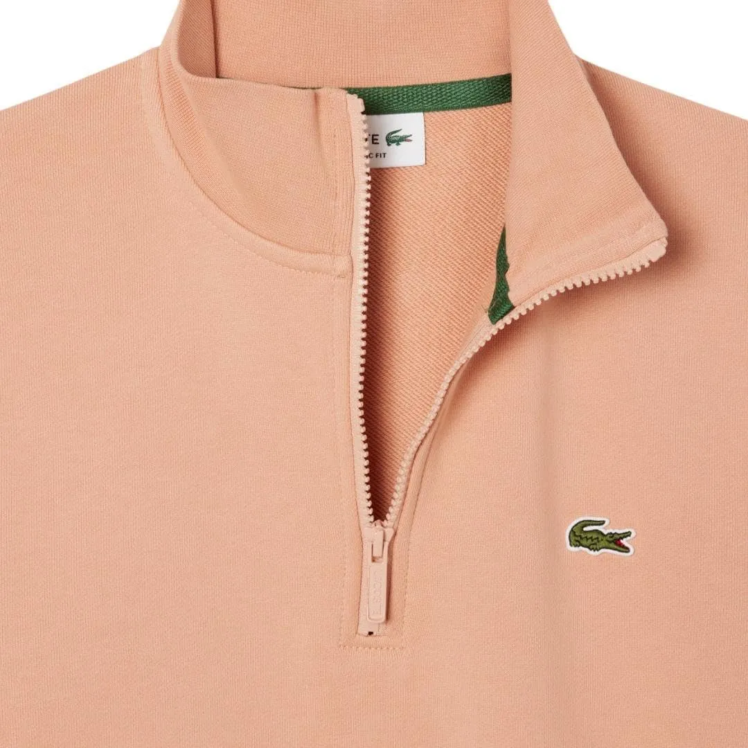 Lacoste Men's Non-Brushed Fleece Quarter Zip