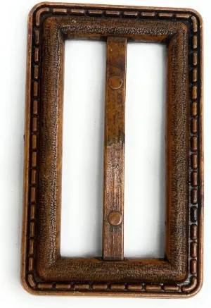 Leather BUCKLE- one 2.5'' - faux brown LEATHER,TRENCH AND RAIN COAT Buckle (Belt Sizes 1-7/8'' 50mm)