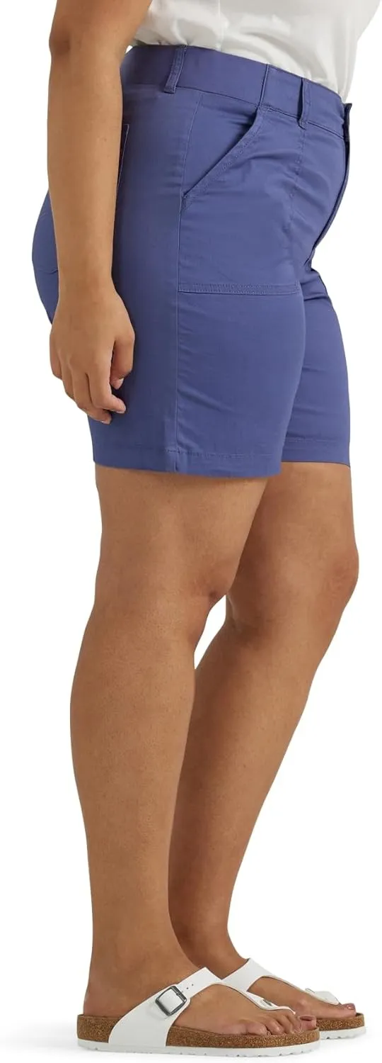 Lee Women's Plus Size Ultra Lux Comfort with Flex-to-go Utility Bermuda Short