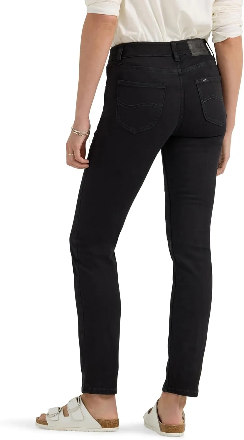 Lee Women's Ultra Lux Comfort with Flex Motion Slim Straight Jean with Ever Fit