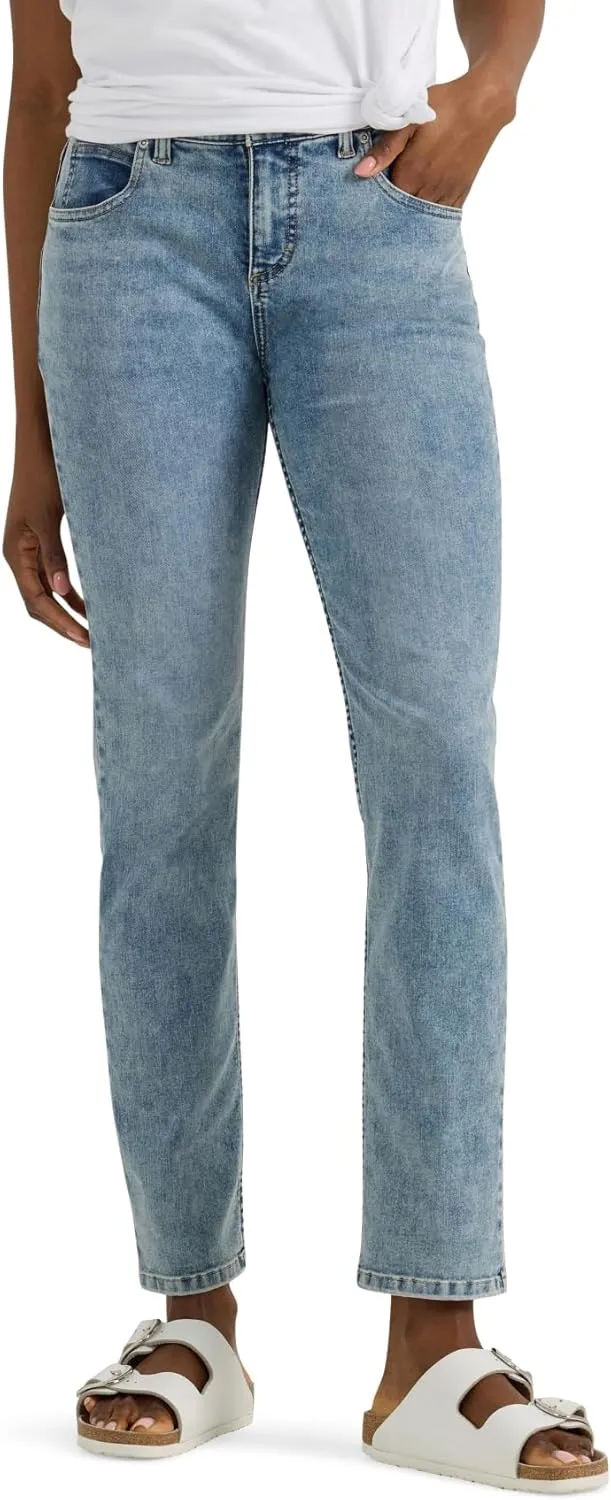 Lee Women's Ultra Lux Comfort with Flex Motion Slim Straight Jean with Ever Fit