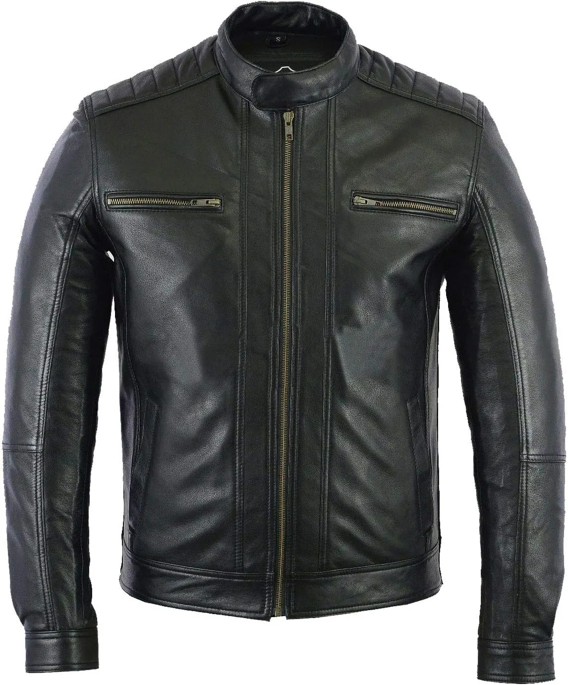 LP-FACON Mens Casual Motorcycle Rider Classic Biker Leather Jacket Collection