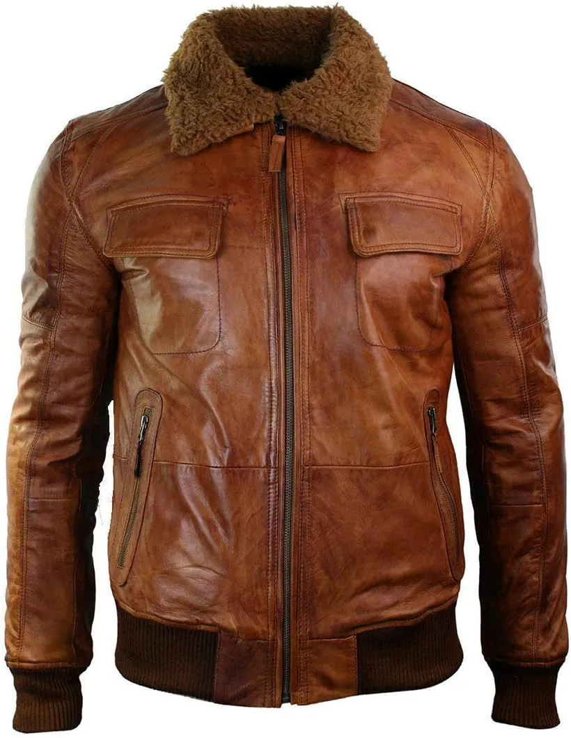 LP-FACON Mens Casual Motorcycle Rider Classic Biker Leather Jacket Collection