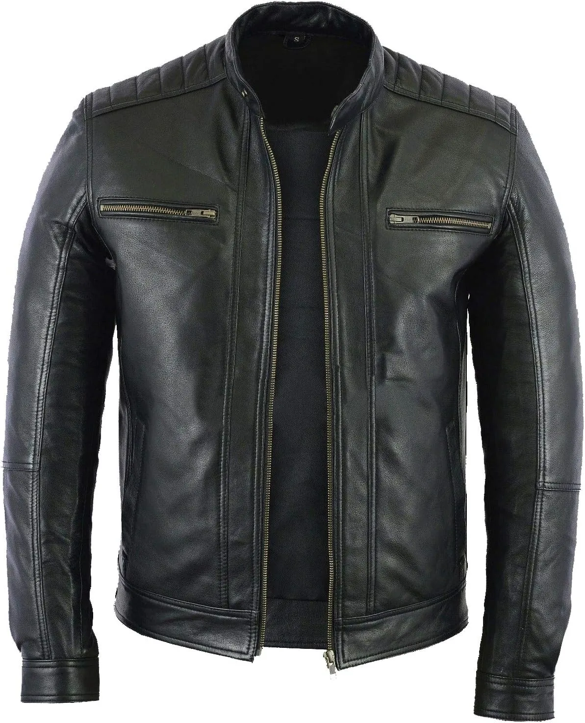 LP-FACON Mens Casual Motorcycle Rider Classic Biker Leather Jacket Collection