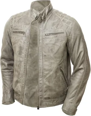 LP-FACON Mens Casual Motorcycle Rider Classic Biker Leather Jacket Collection