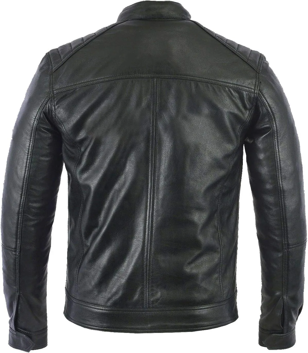 LP-FACON Mens Casual Motorcycle Rider Classic Biker Leather Jacket Collection