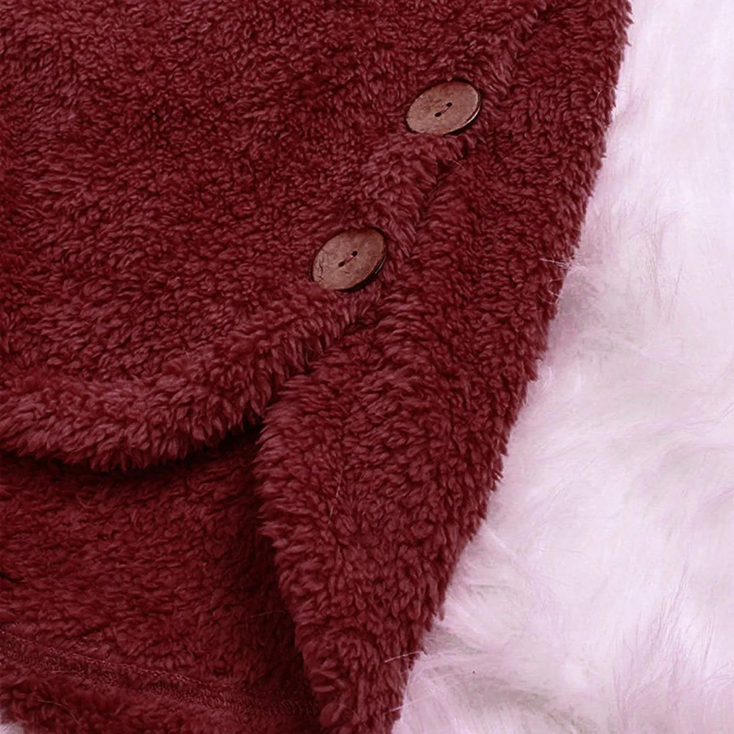 maisdgop Fleece Jackets for Women Cute Cat Ear Fleece Hooded Sweatshirt Solid Warm Winter Oversized Outwear With Pockets
