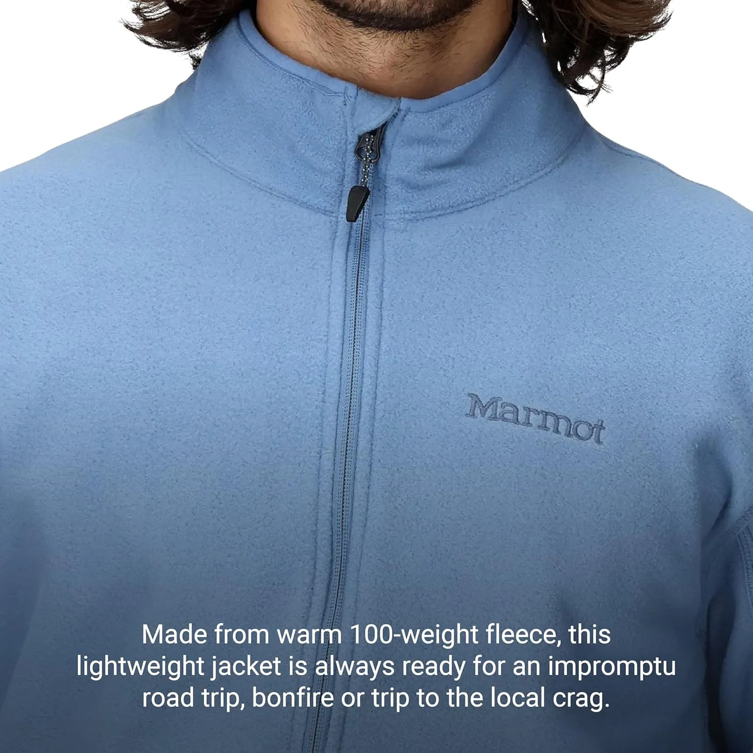 MARMOT Men's Rocklin Full-Zip Jacket - Classic, Warm, Lightweight 100-Weight Fleece Layer