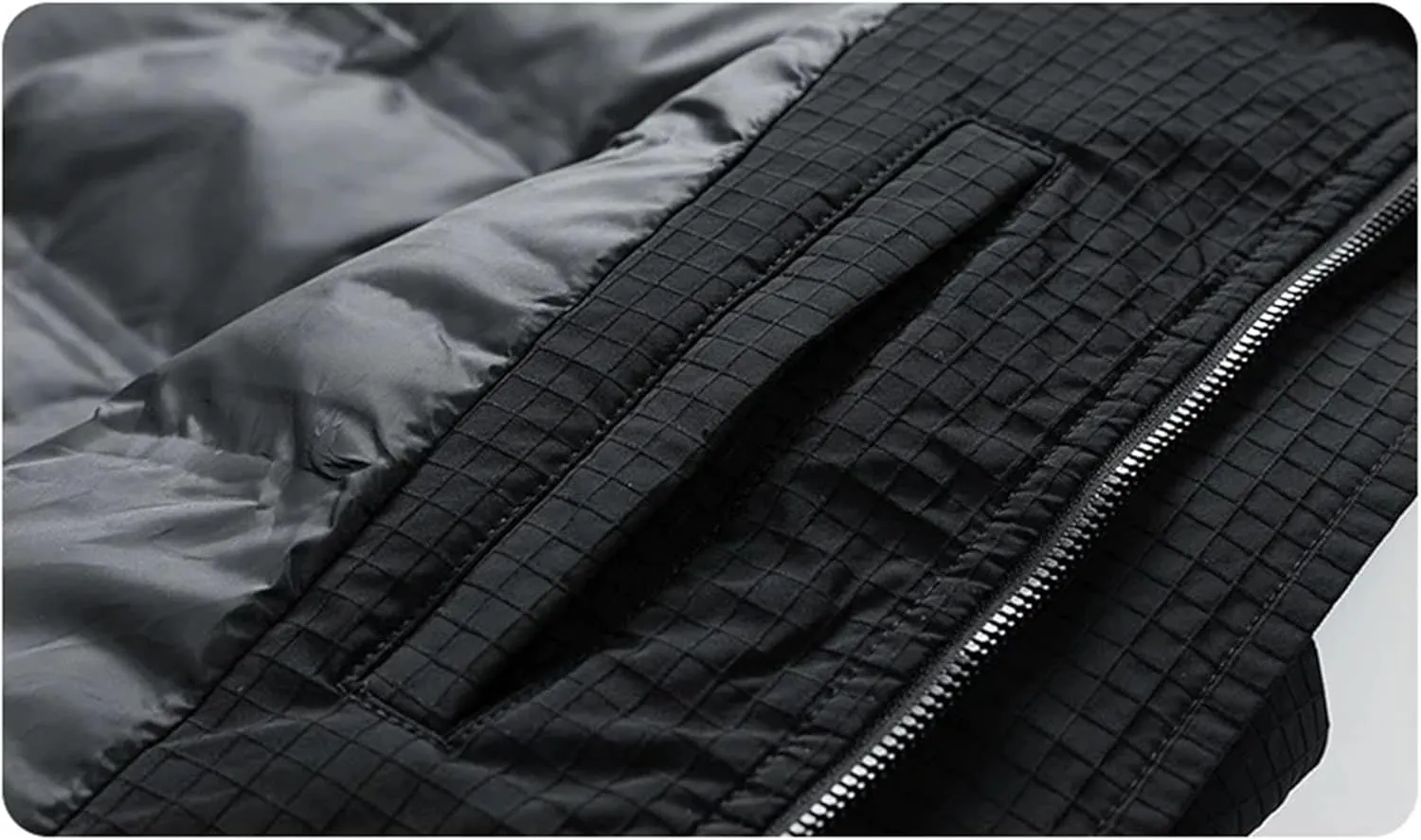 Men Outdoor Drawstring Hooded Cotton-Padded Classic Oversized Warm Patchwork Parka Coat