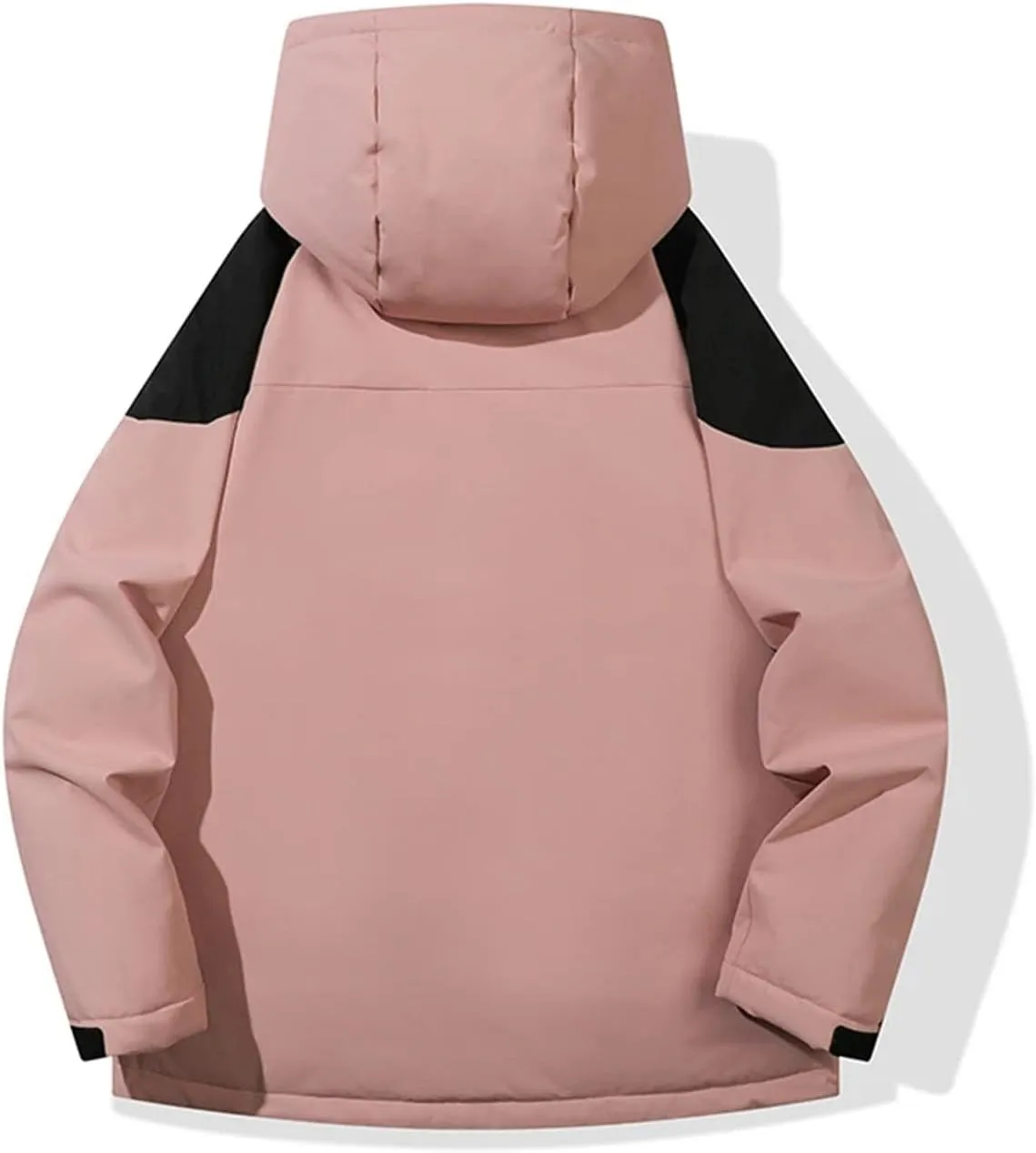 Men Outdoor Hooded Stand Collar Cotton-Padded Classic Thicken Oversized Patchwork Parka Coat