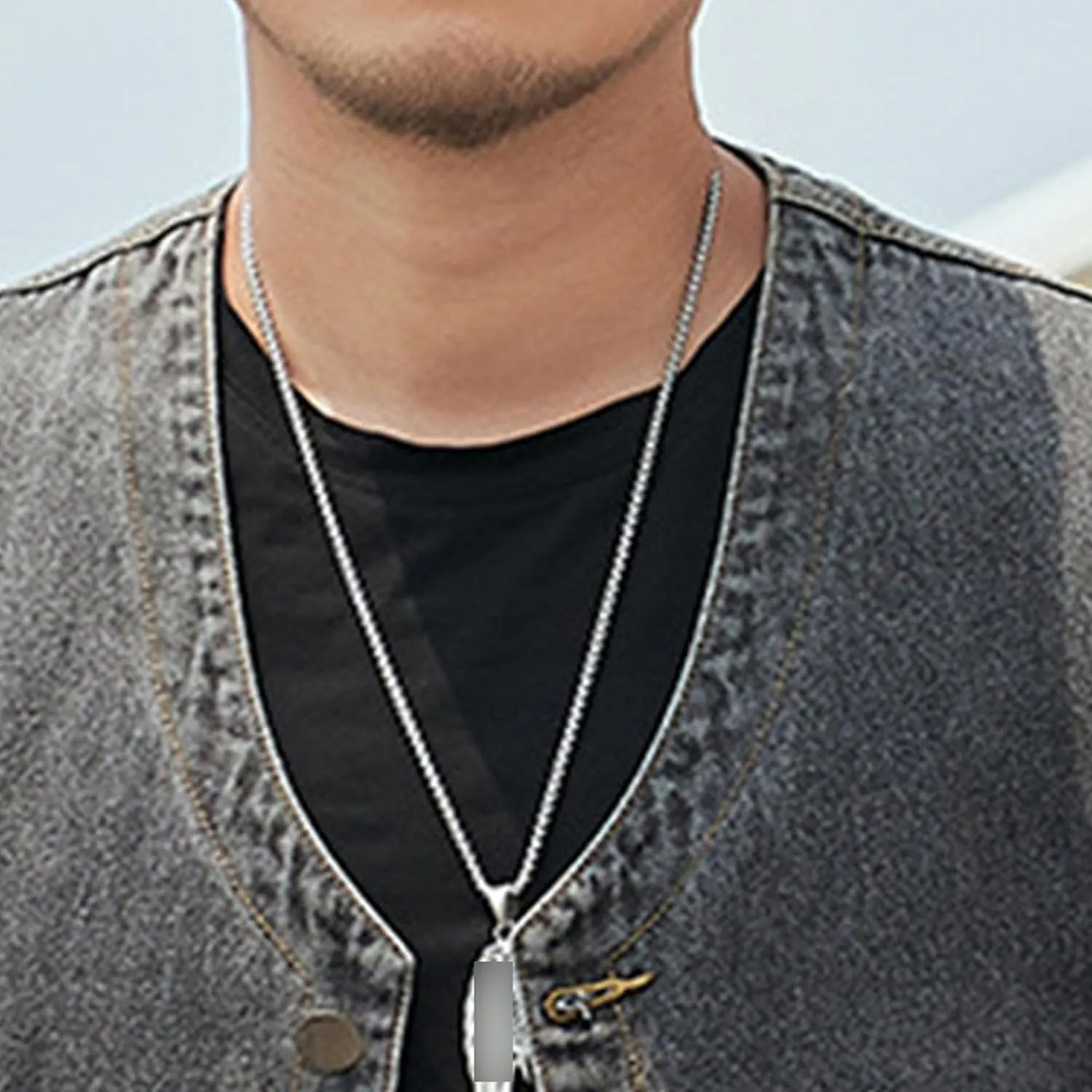 Men's Casual Oversized Denim Vest Double Pocket Sleeveless Jean Men Jacket Big & Tall Outdoor Work Vests