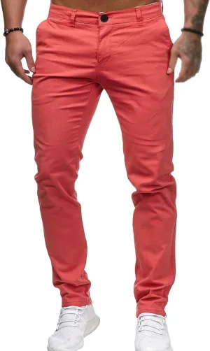 Men's Classic Lightweight Chino Pants Flat Front Comfort Stretch Solid Pant Casual Basic Straight Fit Trousers
