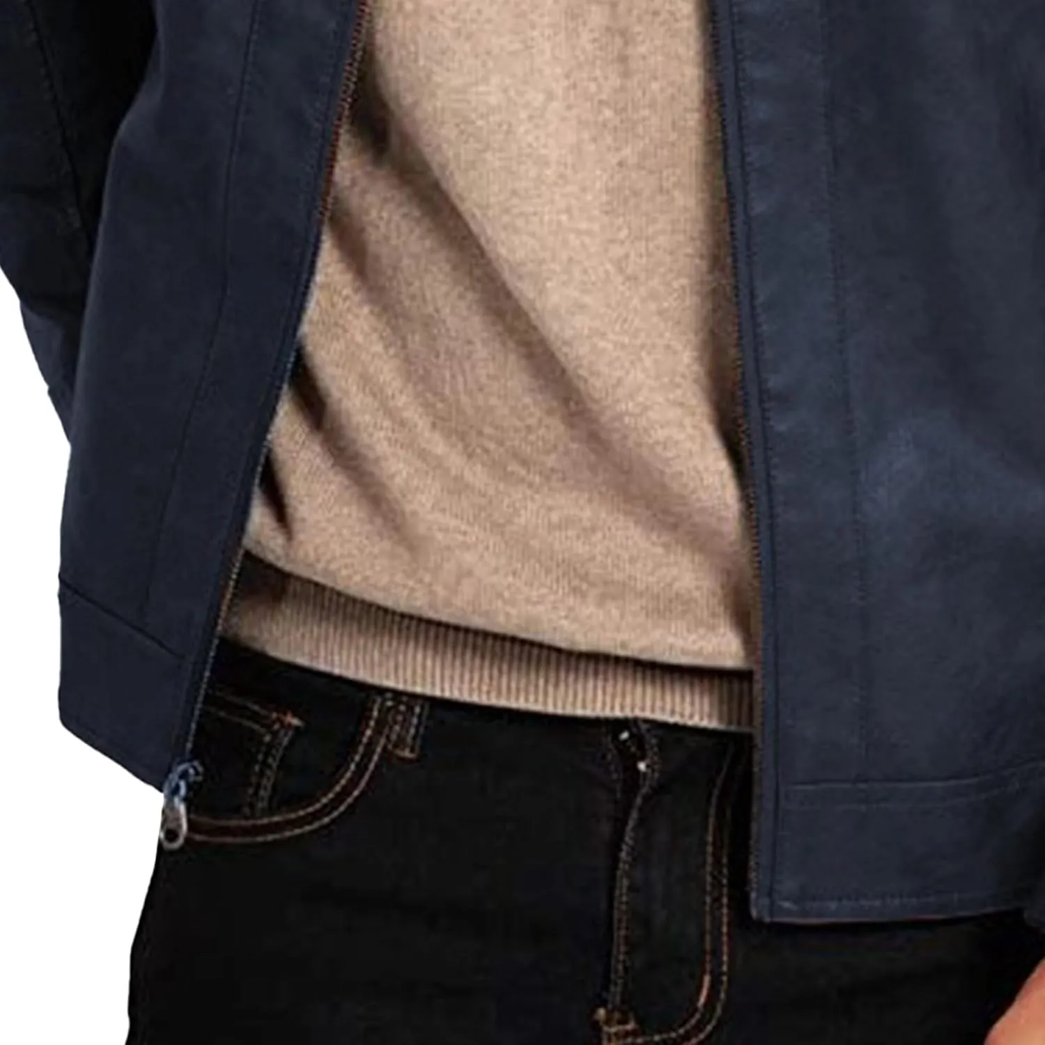 Men's Comfort Leather Jacket Zipper Biker Bomber Leathers Coat Stand Collar Motorcycle PU Jackets