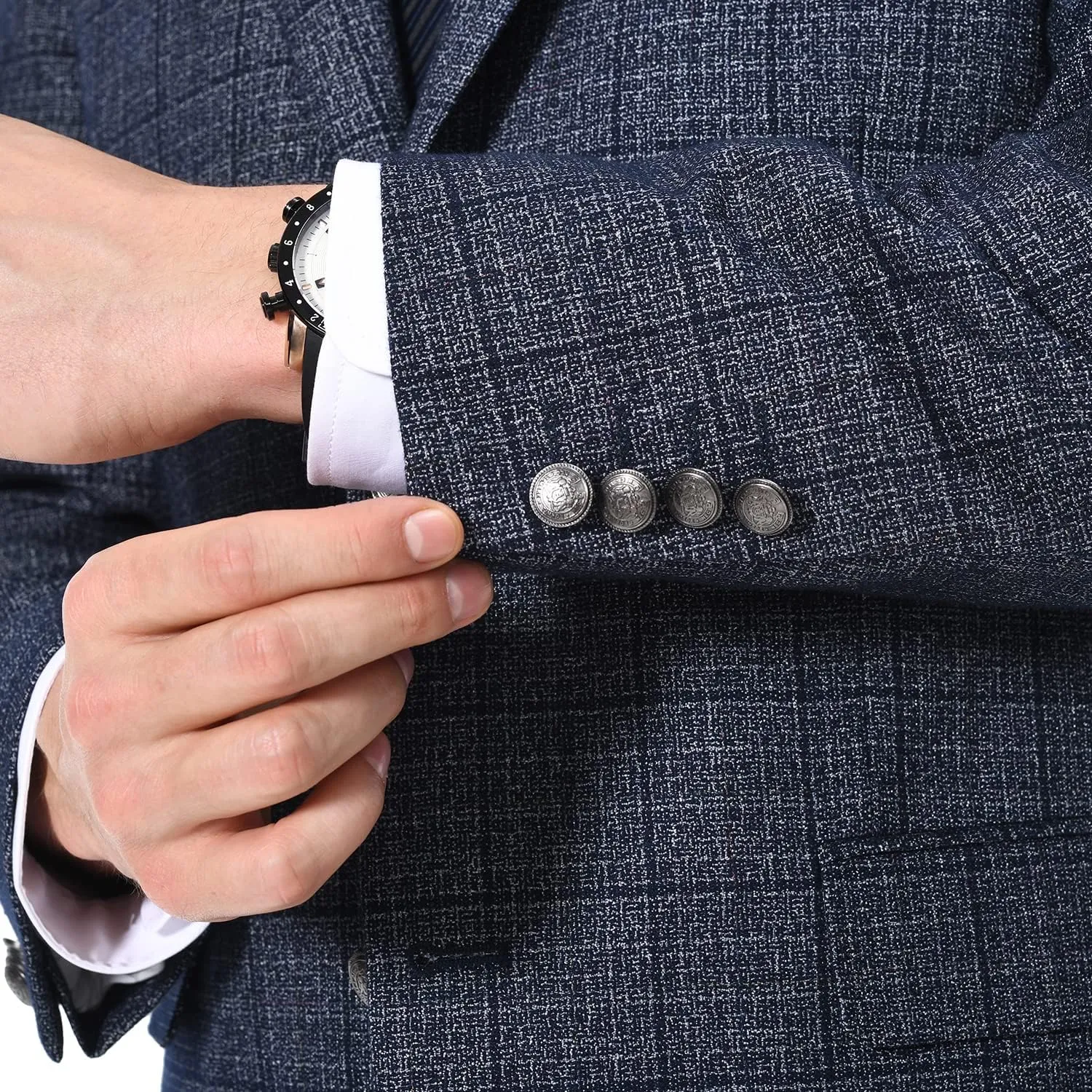 Men's Elegant Classic Fit Blazer Stretch Sport Coat Two Button Suit Jacket Regular & Big and Tall Sizes