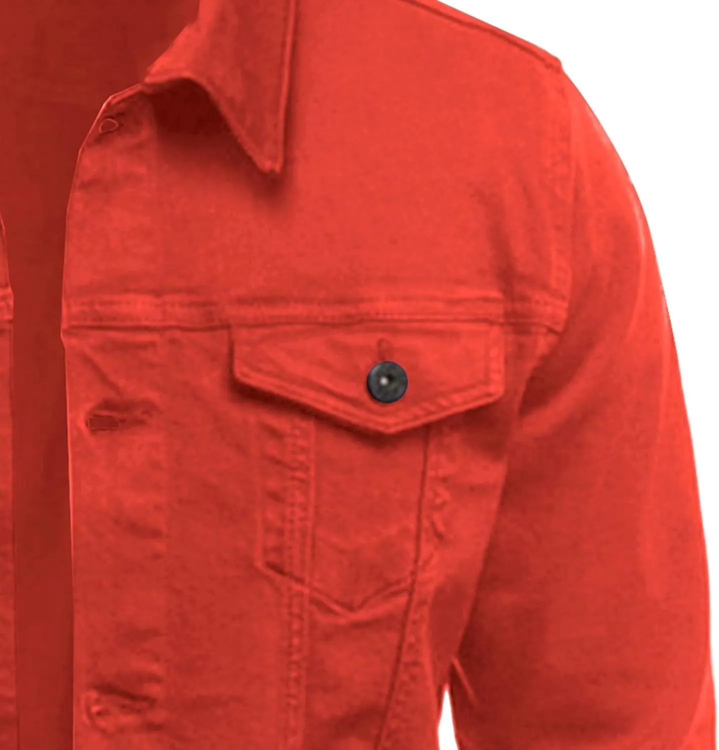 Men's Loose Plus Size Casual Jean Jacket Spring Autumn Denim Jacket Classic Trucker Style Slim Fit Outerwear