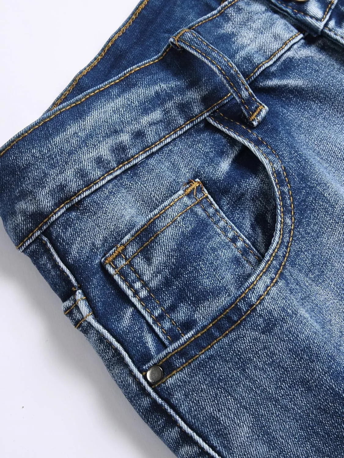 Men's Slim Fit Stretch Jeans Ripped Skinny Distressed Fashion Comfort Flex Waist Pants