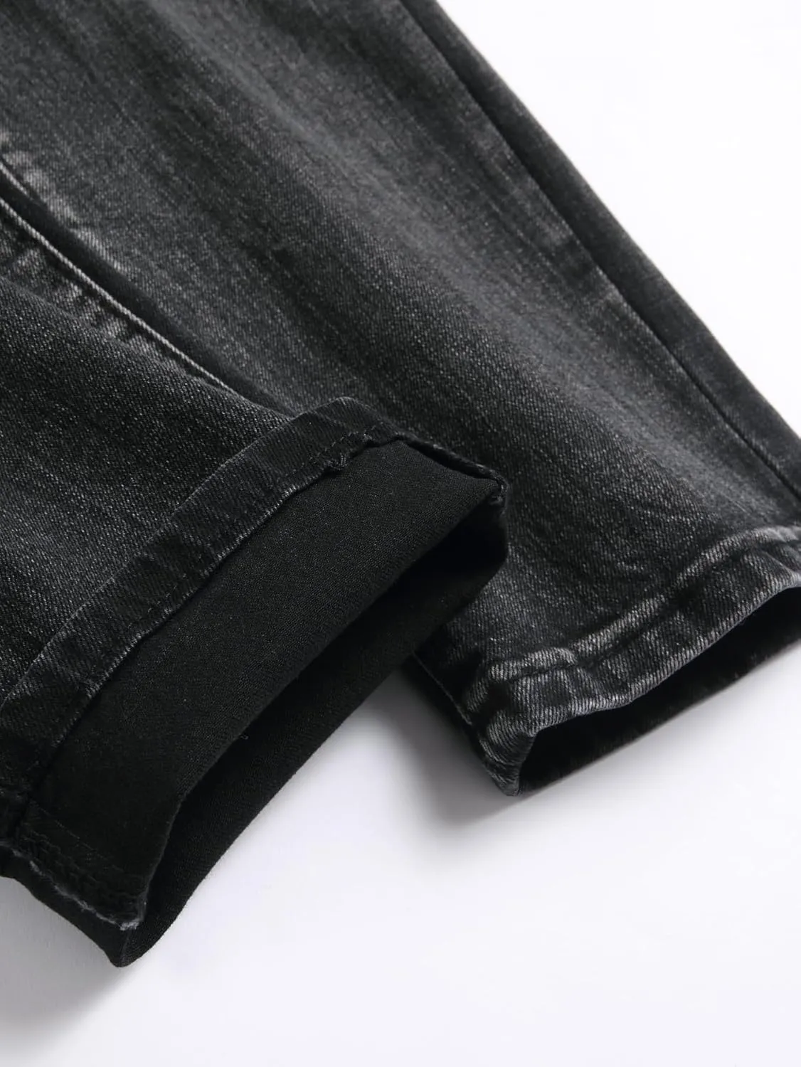 Men's Slim Fit Stretch Jeans Ripped Skinny Distressed Fashion Comfort Flex Waist Pants