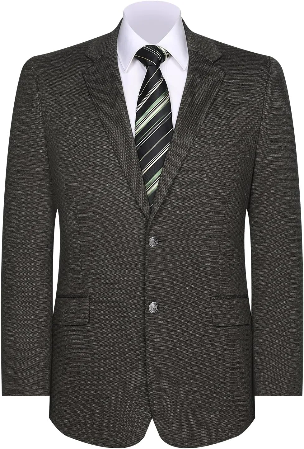 Men's Sport Coat Classic Fit Blazer 2 Button Notch Lapel Business Knit Suits Jacket