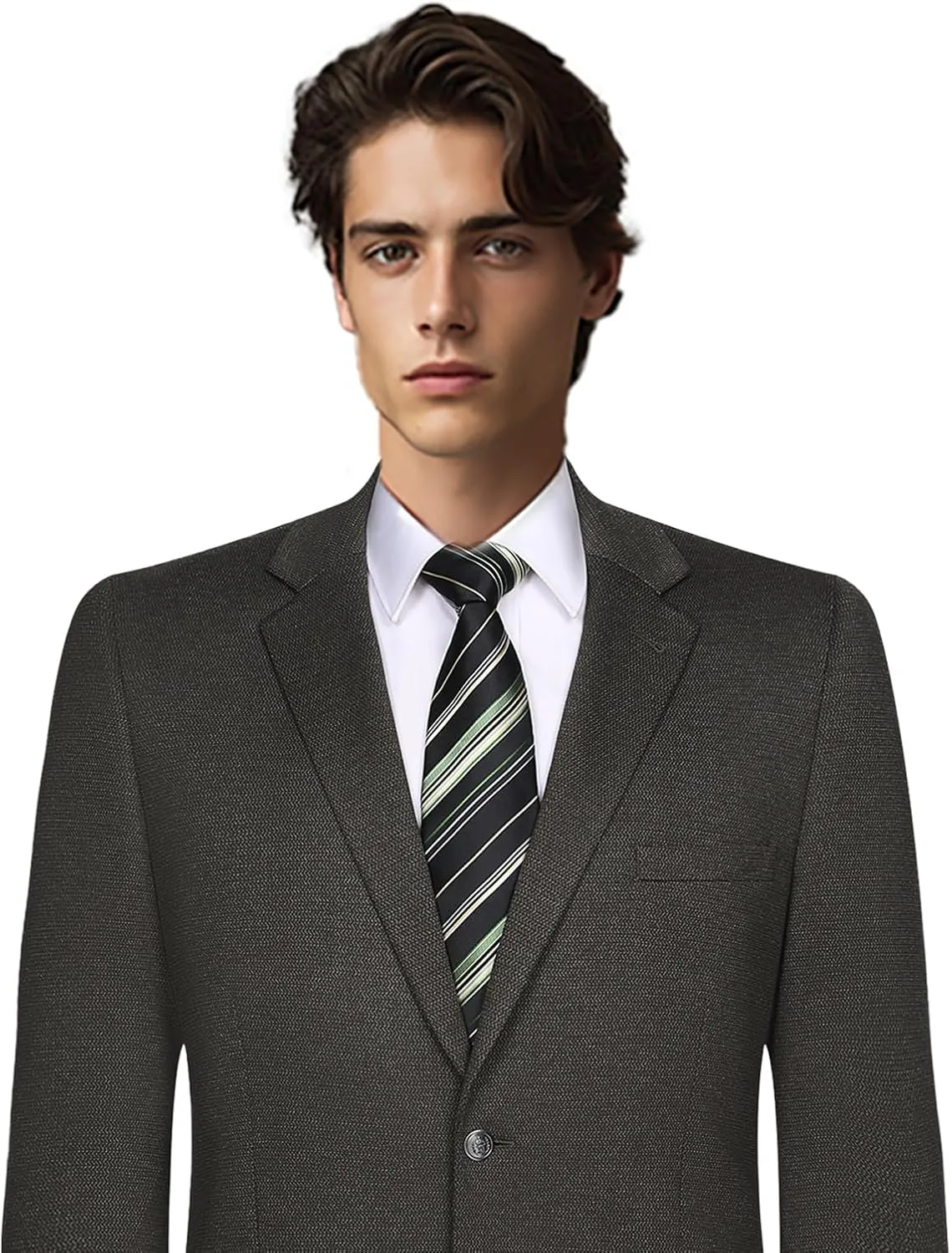 Men's Sport Coat Classic Fit Blazer 2 Button Notch Lapel Business Knit Suits Jacket
