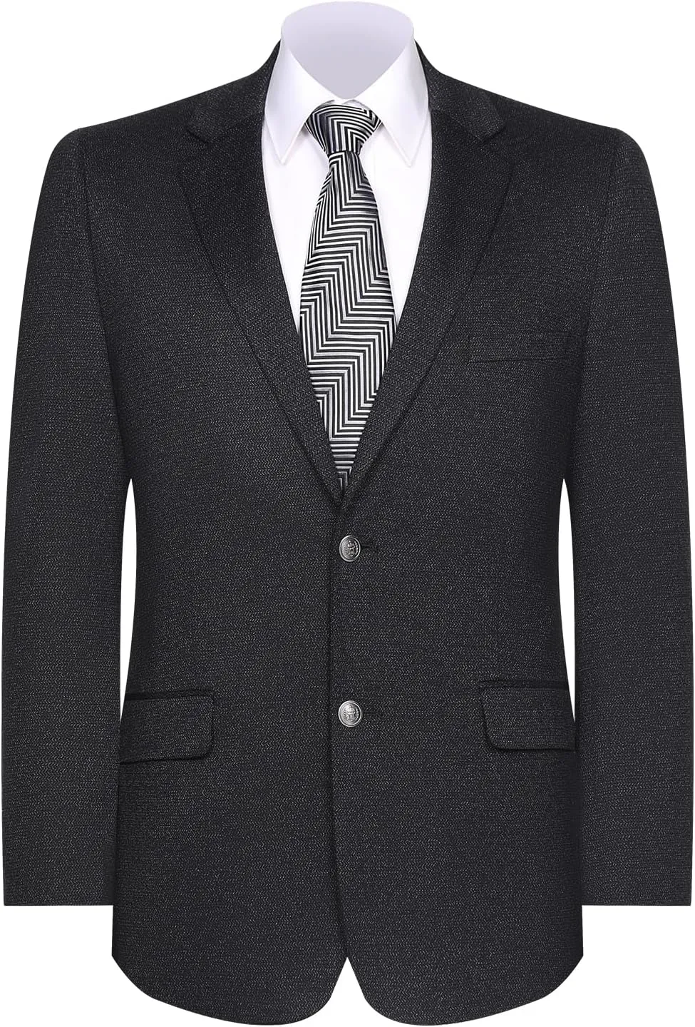 Men's Sport Coat Classic Fit Blazer 2 Button Notch Lapel Business Knit Suits Jacket