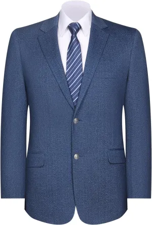Men's Sport Coat Classic Fit Blazer 2 Button Notch Lapel Business Knit Suits Jacket
