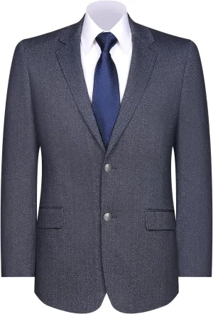 Men's Sport Coat Classic Fit Blazer 2 Button Notch Lapel Business Knit Suits Jacket