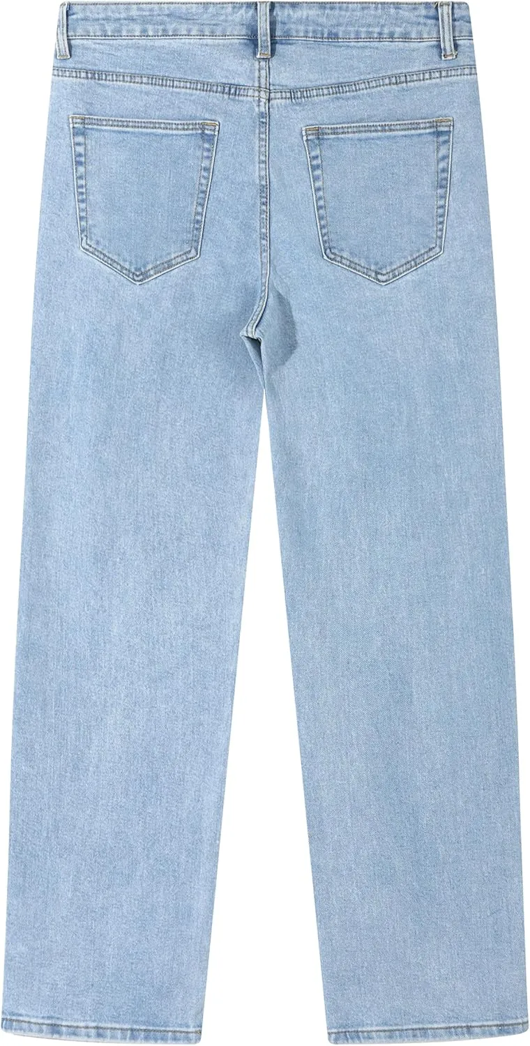 Men's Stretch Regular Fit Straight-Leg Cotton Fashion Comfort Flex Waist Denim Pants Jeans
