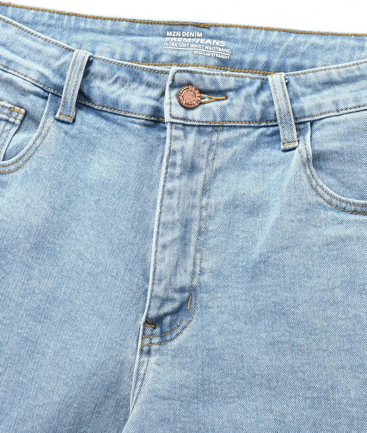 Men's Stretch Regular Fit Straight-Leg Cotton Fashion Comfort Flex Waist Denim Pants Jeans