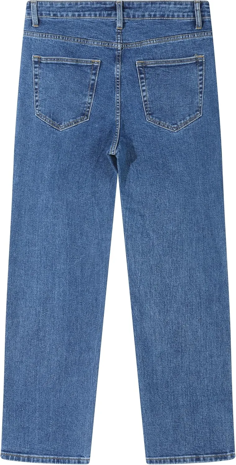 Men's Stretch Regular Fit Straight-Leg Cotton Fashion Comfort Flex Waist Denim Pants Jeans