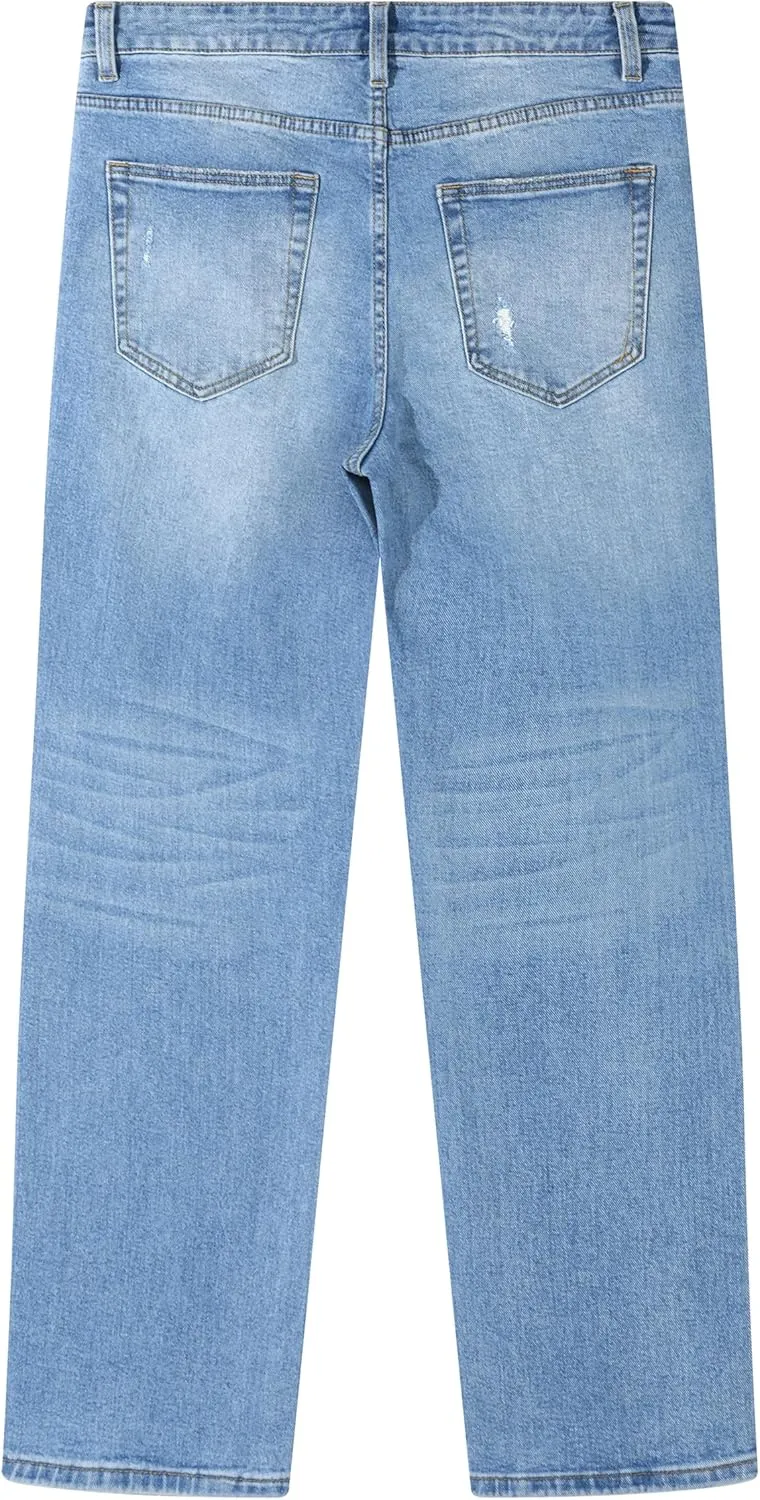 Men's Stretch Regular Fit Straight-Leg Cotton Fashion Comfort Flex Waist Denim Pants Jeans