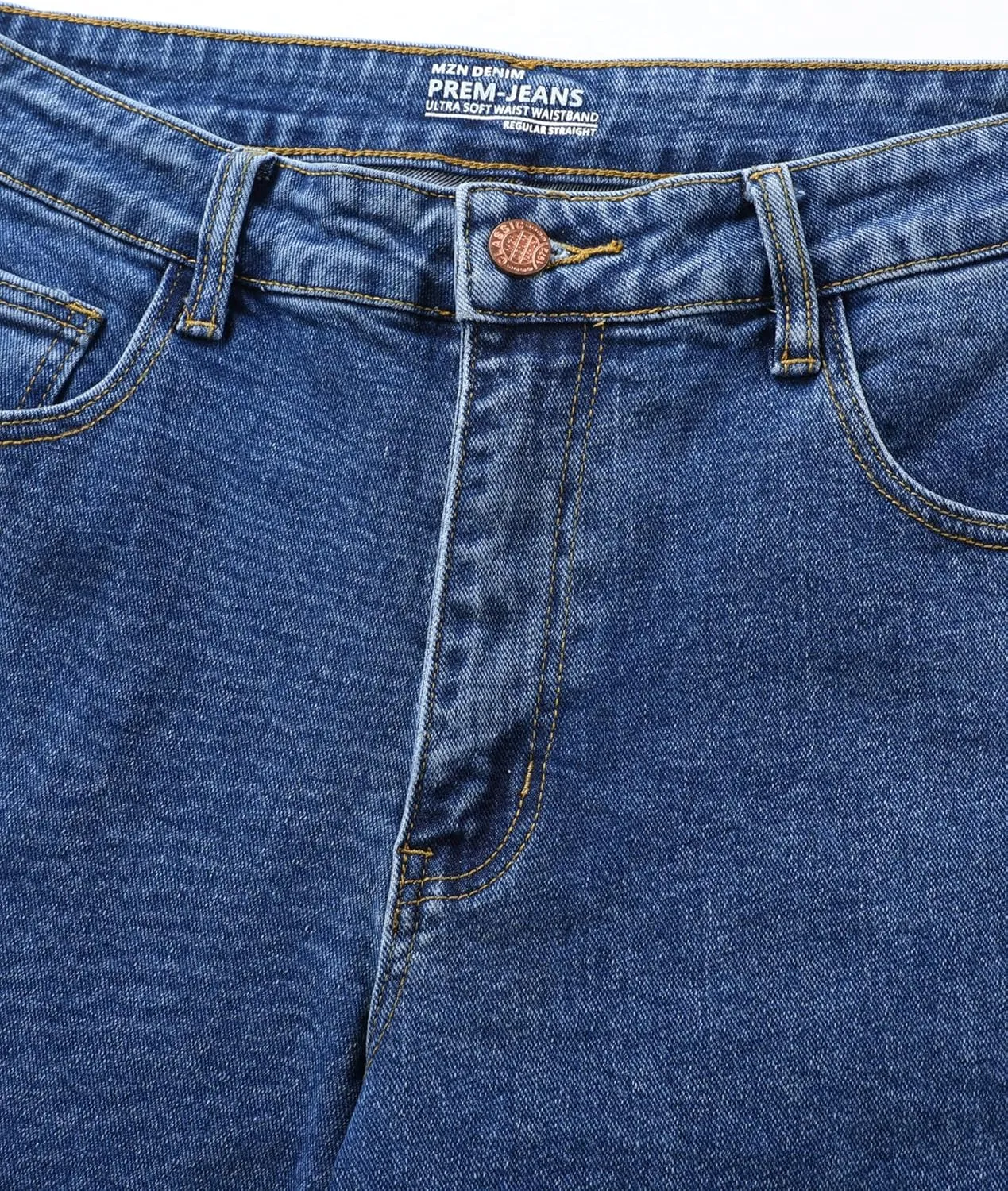 Men's Stretch Regular Fit Straight-Leg Cotton Fashion Comfort Flex Waist Denim Pants Jeans