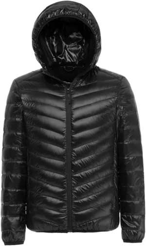 Men's Ultralight Packable Hooded Down Jacket Puffer Down Coats