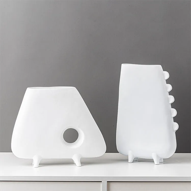 Minimalist Black & White Ceramic Table Vase