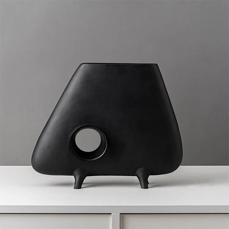 Minimalist Black & White Ceramic Table Vase