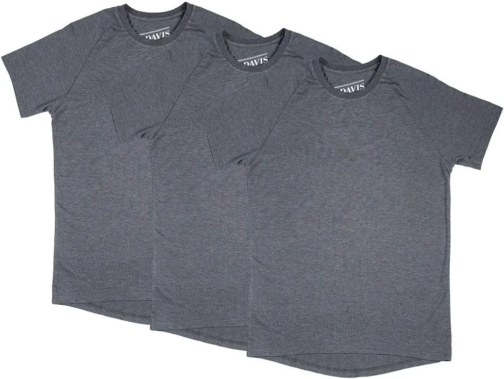 Mr. Davis Men's Bamboo Viscose Traditional Cut Crew Neck Undershirt - Stylish Crew Neck Undershirts for a 3 Pack