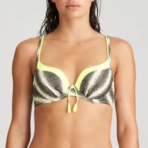 MURCIA Padded Top & Fold Bottom Bikini in Yellow Flash