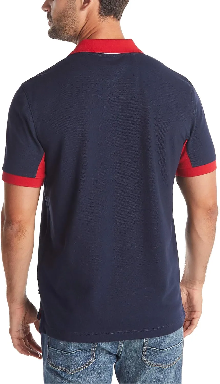 Nautica Men's Classic Fit Short Sleeve Performance Pique Polo Shirt