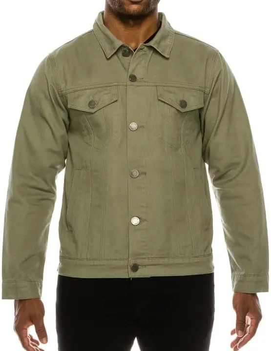 NE PEOPLE Men's Casual Denim Jacket - Button Down Long Sleeve Cotton Classic Jen Trucker Outerwear with Pockets