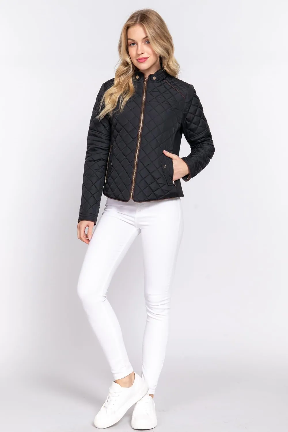 NE PEOPLE Womens Lightweight Quilted Zip Jacket (S-3XL)