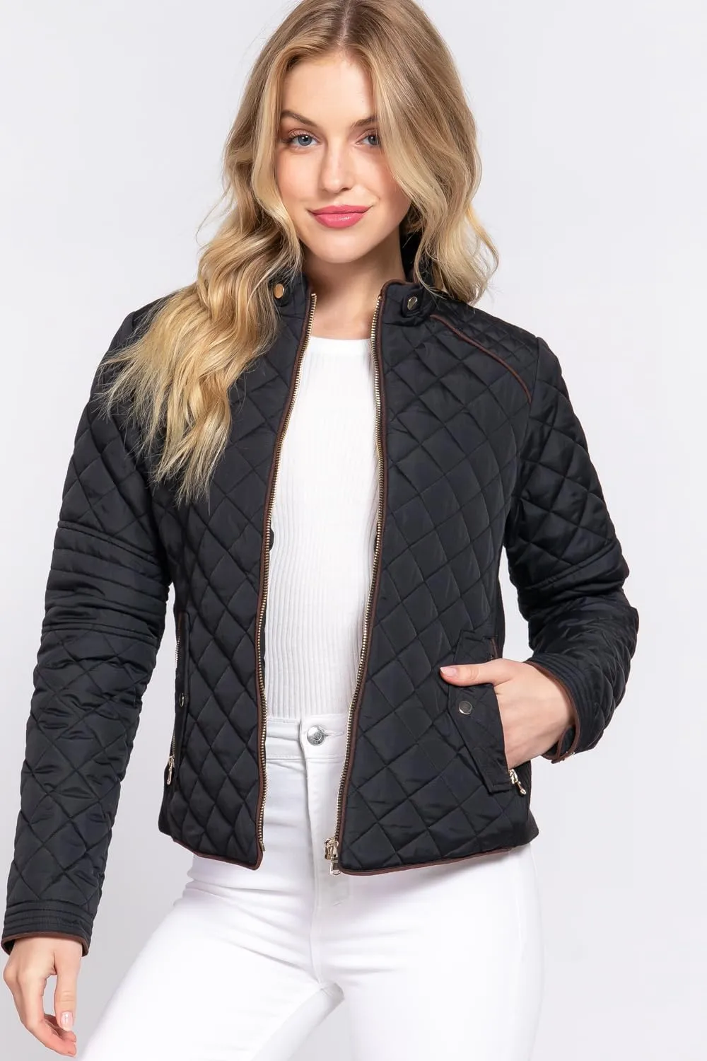 NE PEOPLE Womens Lightweight Quilted Zip Jacket (S-3XL)