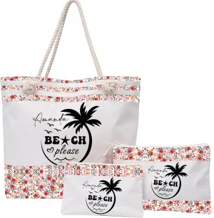 Noni Personalized Beach Tote Bag Print, Mom Gift Birthday, Gifts for Her, Bags Beach Grocery Shopping Bags for Women