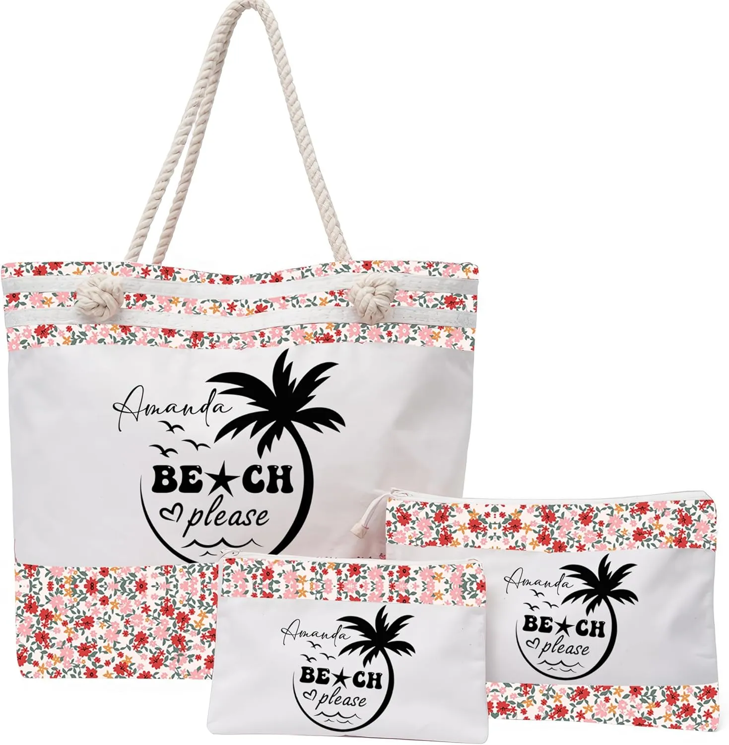 Noni Personalized Beach Tote Bag Print, Mom Gift Birthday, Gifts for Her, Bags Beach Grocery Shopping Bags for Women