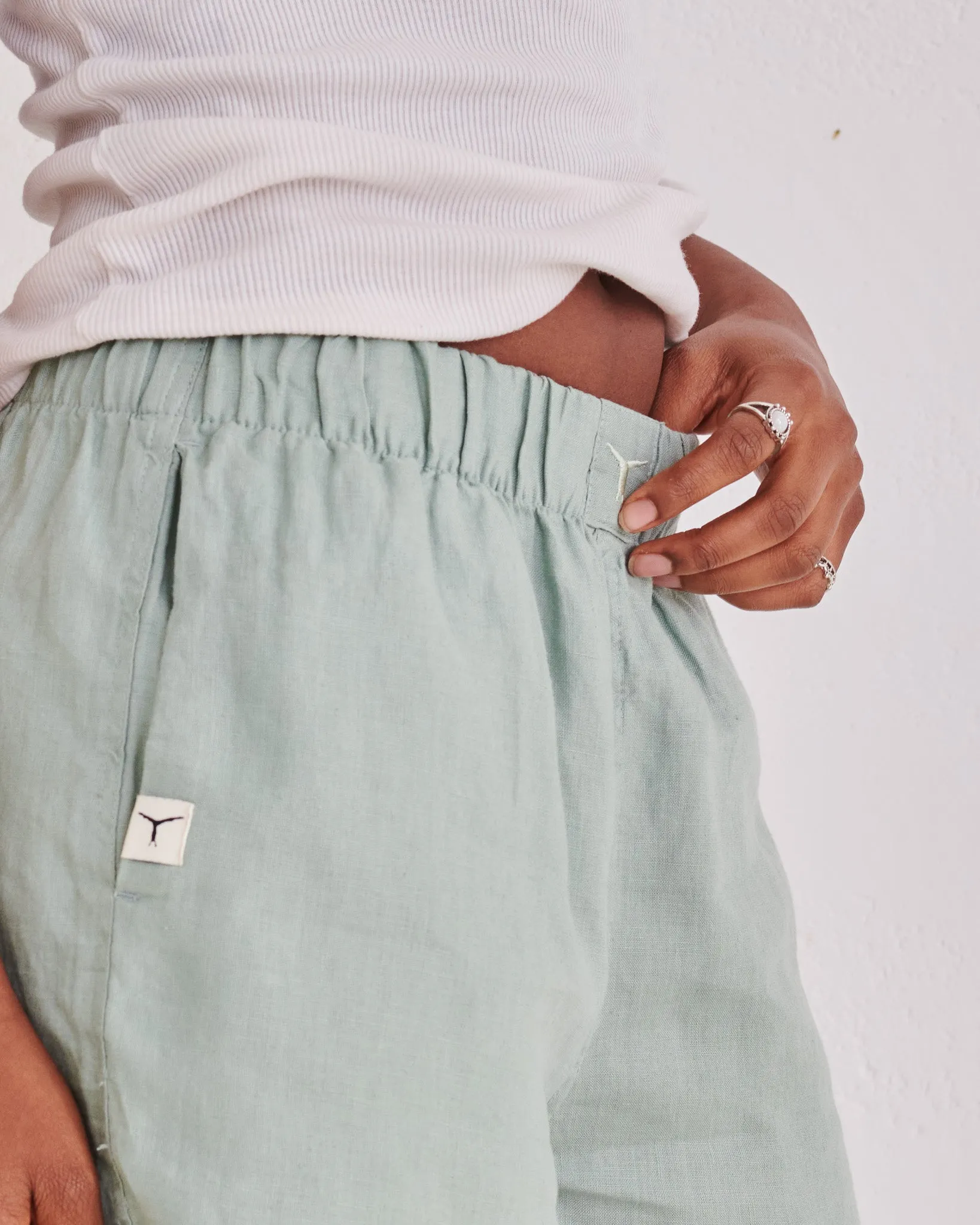 Olive Hemp Short Shorts