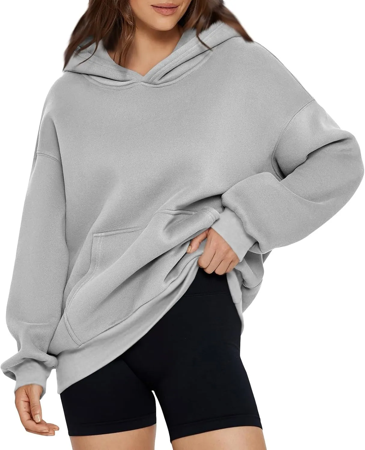 Oversized Sweatshirt for Women Comfort Fleece Hooded Sweatshirts Long Sleeve Pullover Cute Hoodies with Pocket
