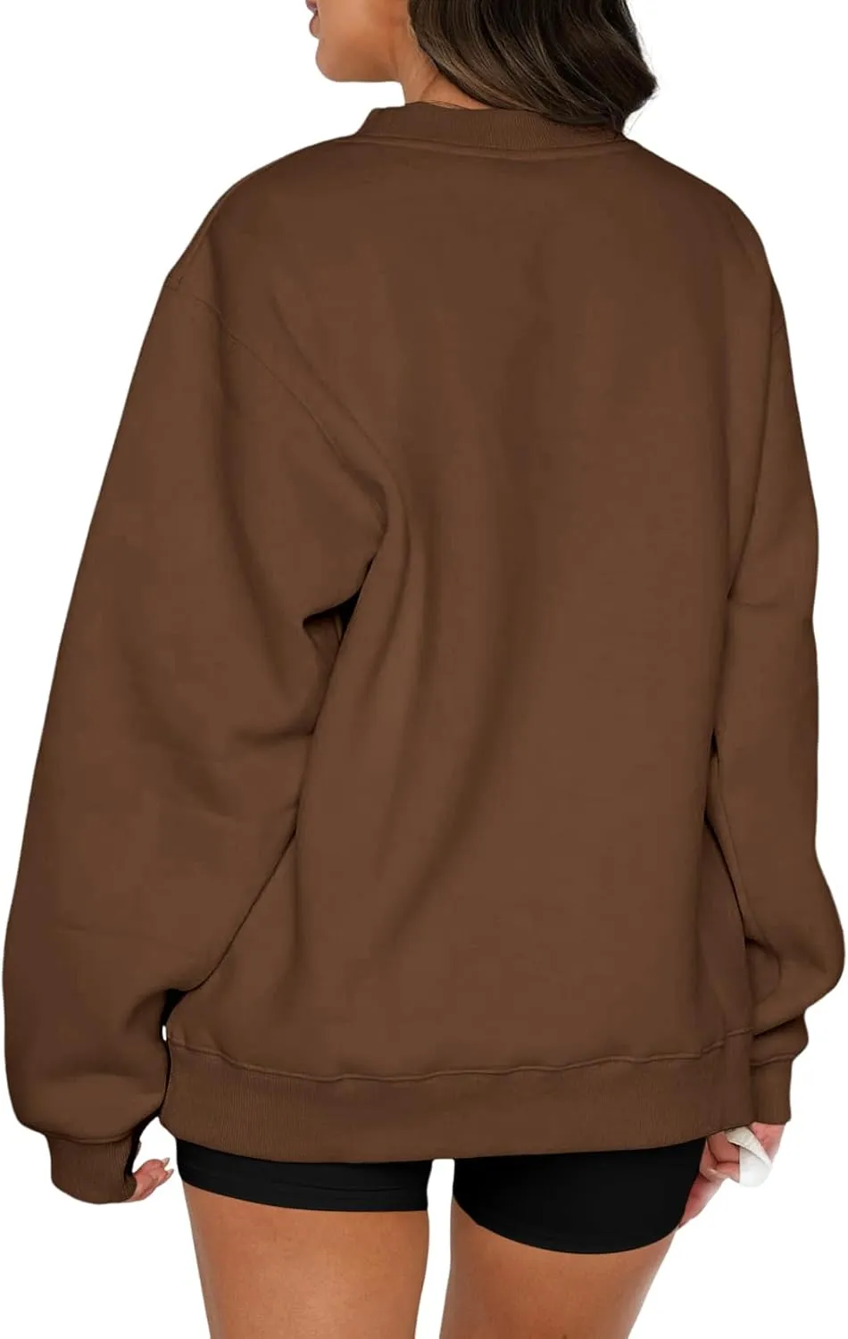 Oversized Sweatshirt for Women Fleece Crewneck Long Sleeve Loose Casual Pullover Top Fall Winter Trendy