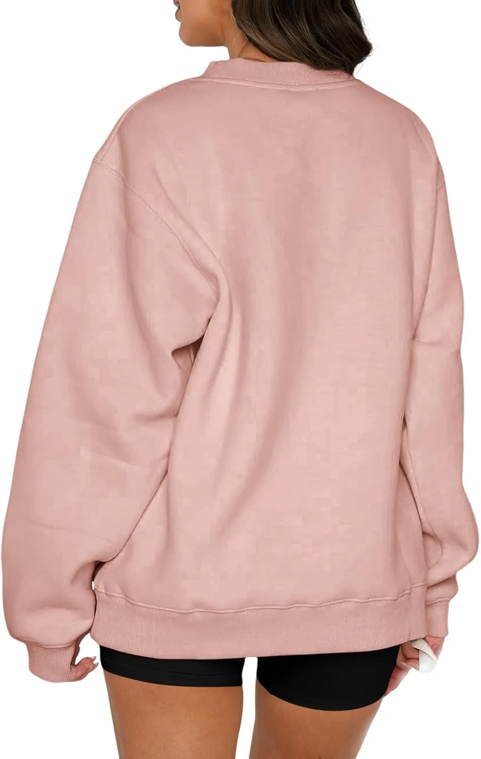 Oversized Sweatshirt for Women Fleece Crewneck Long Sleeve Loose Casual Pullover Top Fall Winter Trendy