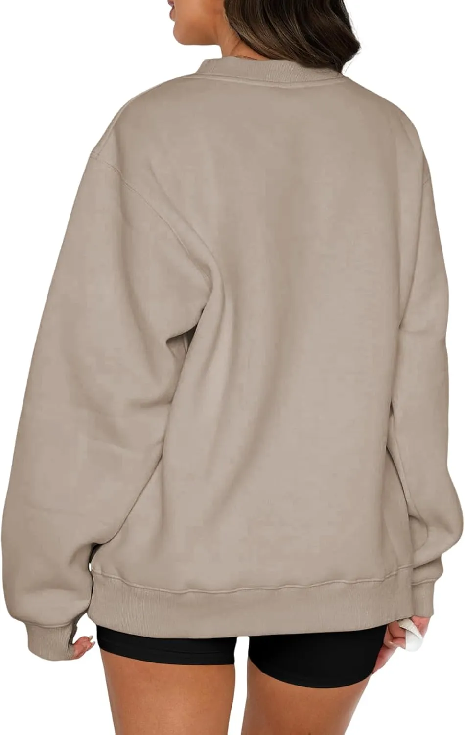 Oversized Sweatshirt for Women Fleece Crewneck Long Sleeve Loose Casual Pullover Top Fall Winter Trendy