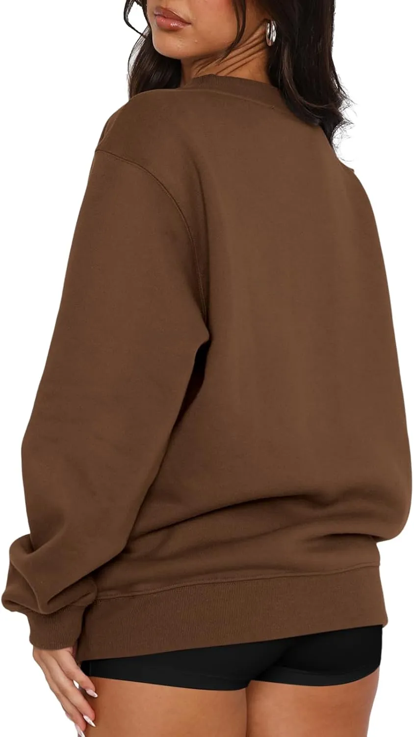 Oversized Sweatshirt for Women Fleece Crewneck Long Sleeve Loose Casual Pullover Top Fall Winter Trendy